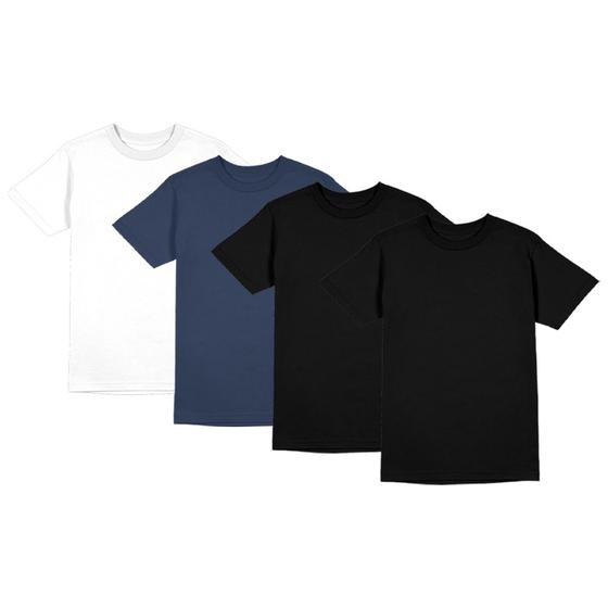 Imagem de Kit 4 Camiseta Masculina Poliéster Com Toque de Algodão Camisa Blusa Treino Academia Tshrt Esporte Camisetas