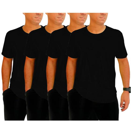 Imagem de Kit 4 Camisetas Dry Fit Masculina Esportiva para Treino Academia Básica Cores Tecido Leve Fitness