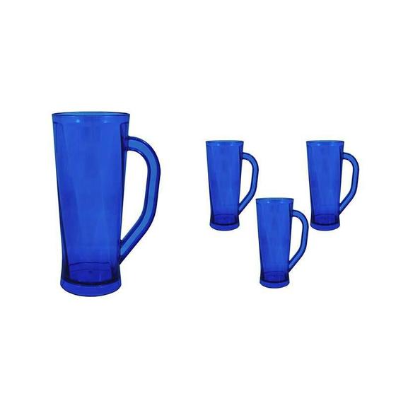 Imagem de Kit 4 Caneca Chopp Cristal ul 430Ml Plástico