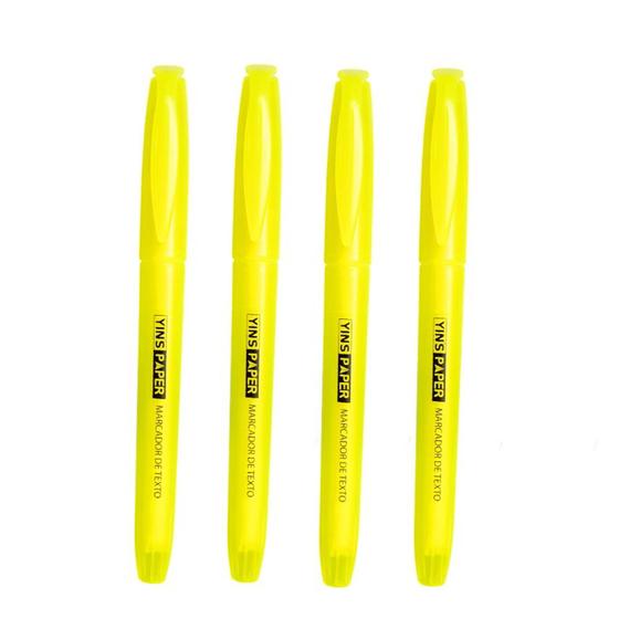 Imagem de Kit 4 canetas marcadores de  texto neon papelaria