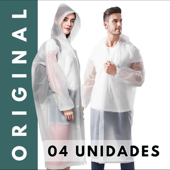 Imagem de Kit 4 Capa De Chuva Em Vinil Transparente  Proteloja Epis