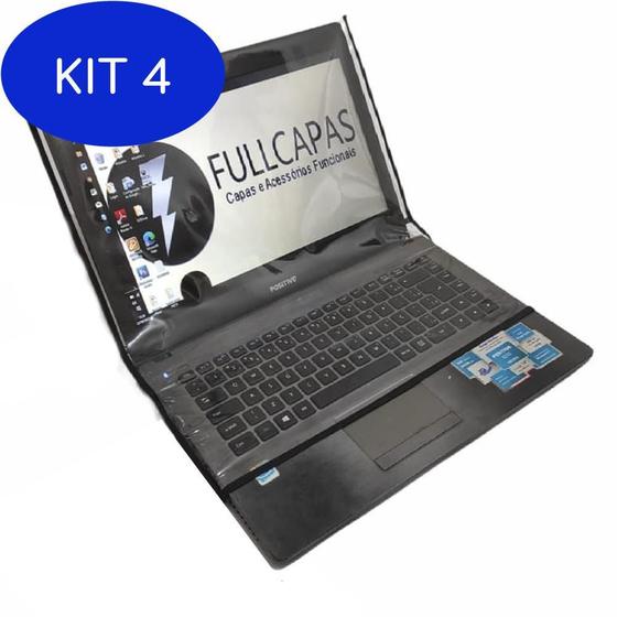 Imagem de Kit 4 Capa Para Notebook Dell Tela 14 Protetor Teclado Impermeável