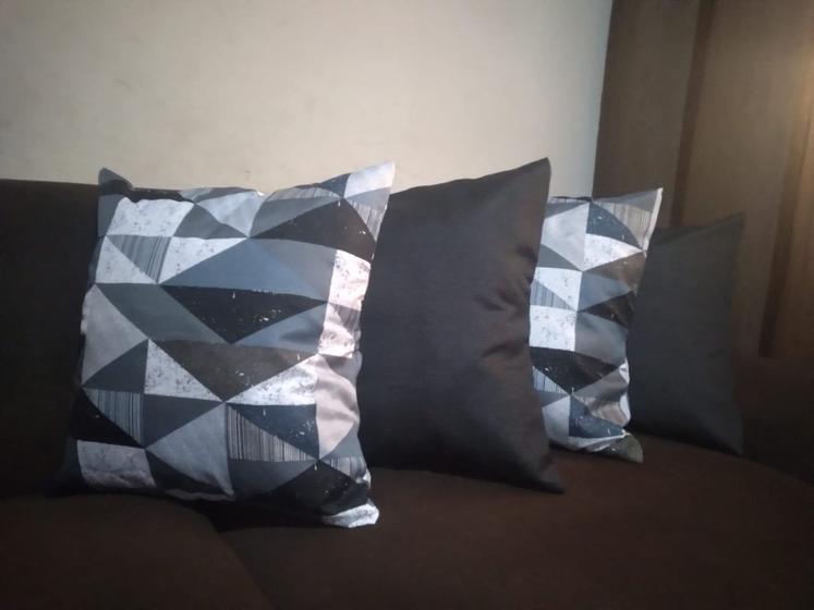Imagem de Kit 4 Capas Almofadas Lindas Decorativas Sala Sofá C/ Ziper Não Acompanha Refil