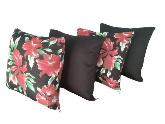Imagem de Kit 4 Capas de Almofada 40 x 40 Malha Gel Helanca com Zíper Estampadas e Lisas Decoração