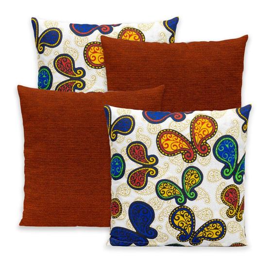 Imagem de Kit 4 Capas de Almofada Gorgurinho 40cm x 40cm com Zíper