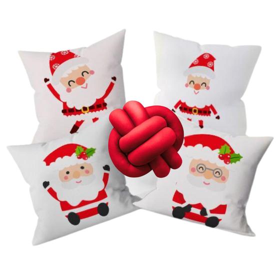 Imagem de Kit 4 Capas + Nó Luxo Natal Natalina Personalizadas