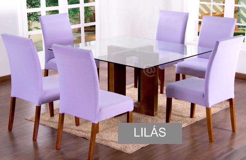 Imagem de Kit 4 Capas Pra Cadeira Jantar Para Mesa 4 Lugares Malha Gel