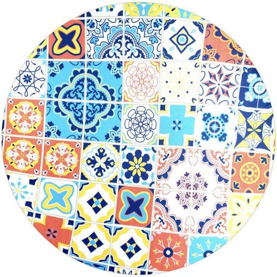 Imagem de Kit 4 Capas Sousplat Azulejo Charlô 35cmx35cm com base mdf