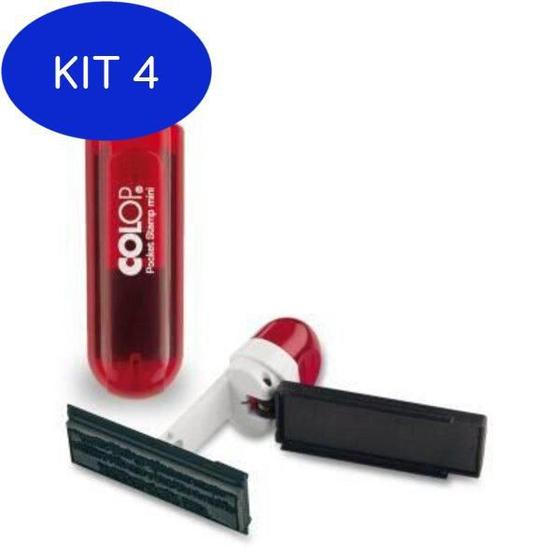 Imagem de Kit 4 Carcaça Carimbo Mini Pockets Stamp Vermelho