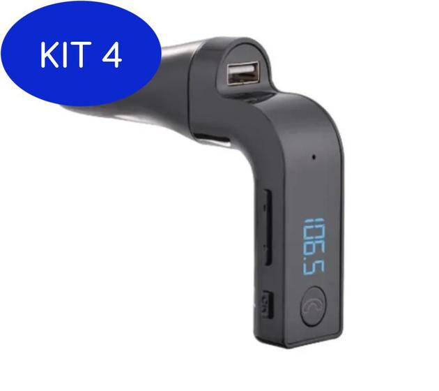 Kit 4 Carg7 Bluetooth Transmitter Universal Wireless InCar Adaptador