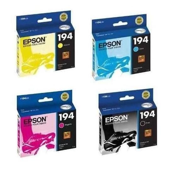 Imagem de Kit 4 Cartuchos Epson Original T194 Para Xp104 Xp204 Xp-214