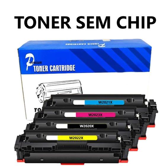 Imagem de Kit 4 Cartuchos Toner Cf414x W2020 Compatível M454DW M454DN M479FDW M479DW SEM CHIP