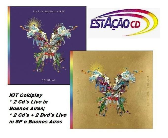 Kit 4 Cds+2 Dvds Coldplay Live In Sp E Live In Buenos Aires Menor preço em Kit 4 Cds+2 Dvds Coldplay Live In Sp E Live In Buenos Aires