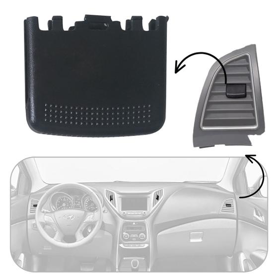 Imagem de kit 4 clip difusor ar hyundai hb20 hb20s 2012 2014 2015 2019
