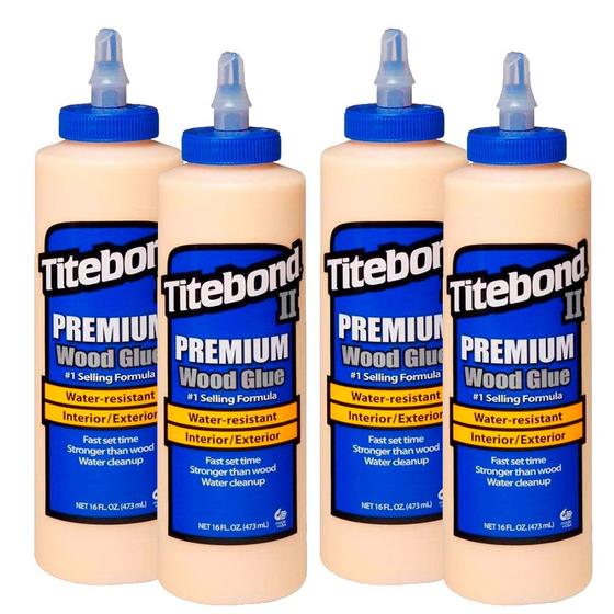 Kit 4 Colas para Madeira II Premium Wood Glue 473ml Titebond Menor preço em Kit 4 Colas para Madeira II Premium Wood Glue 473ml Titebond