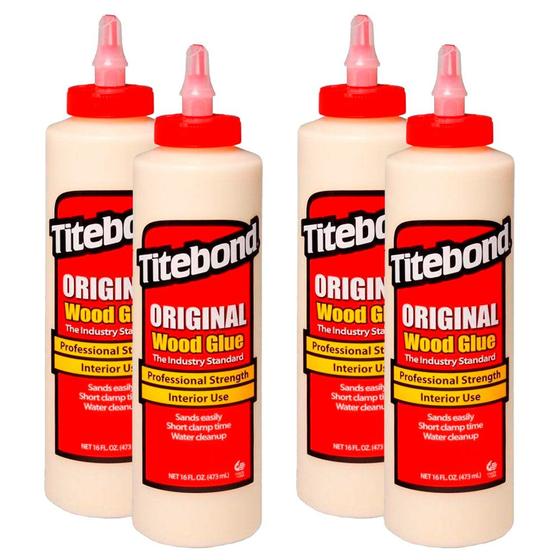 Kit 4 Colas para Madeira Original Wood Glue 473 ml Titebond Menor preço em Kit 4 Colas para Madeira Original Wood Glue 473 ml Titebond