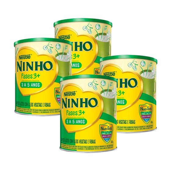 Imagem de Kit 4 Composto Lácteo NINHO Fases 3+ 800g cada