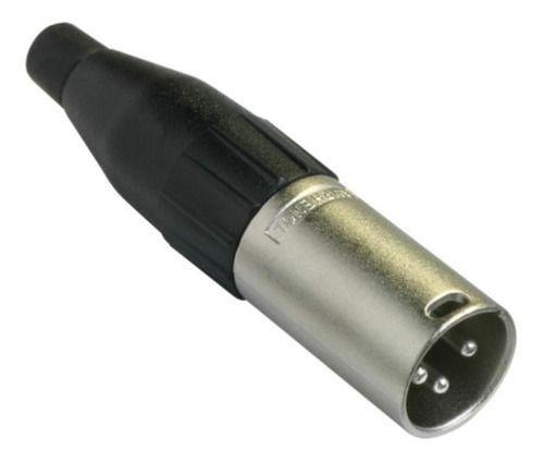 Imagem de Kit 4 Conector Xlr Canon Macho Amphenol 3 Vias Ac3mm