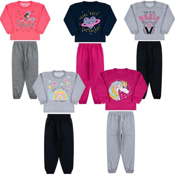 Kit 4 Conjunto Moletom Infantil Inverno Frio Menino E Menina - BEBE ...