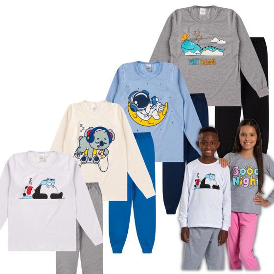 Kit 4 Conjunto Pijama Juvenil Menino 10 a 14 Anos Masculino. Menor preço em Kit 4 Conjunto Pijama Juvenil Menino 10 a 14 Anos Masculino.