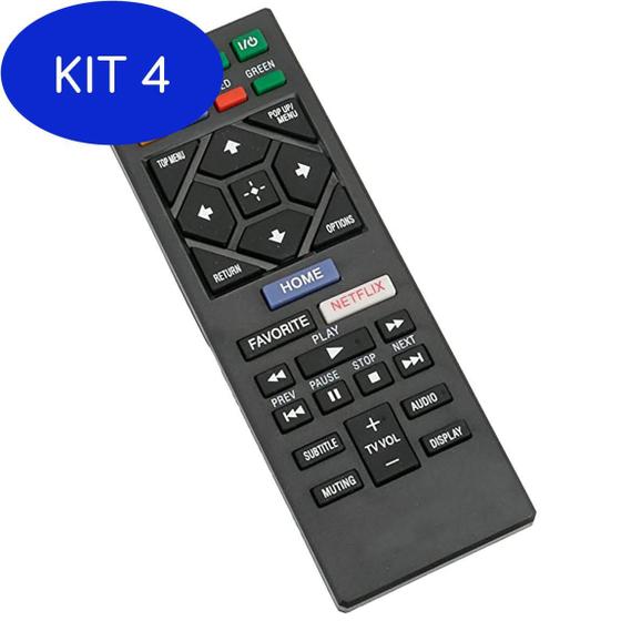 Imagem de Kit 4 Controle Do Blu Ray Sony Bdp-S1200 S2200 S3200 S5200 Netflix