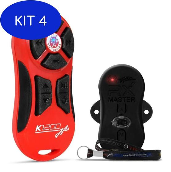 Imagem de Kit 4 Controle Longa Distancia Jfa K1200 Vermelho Alcance