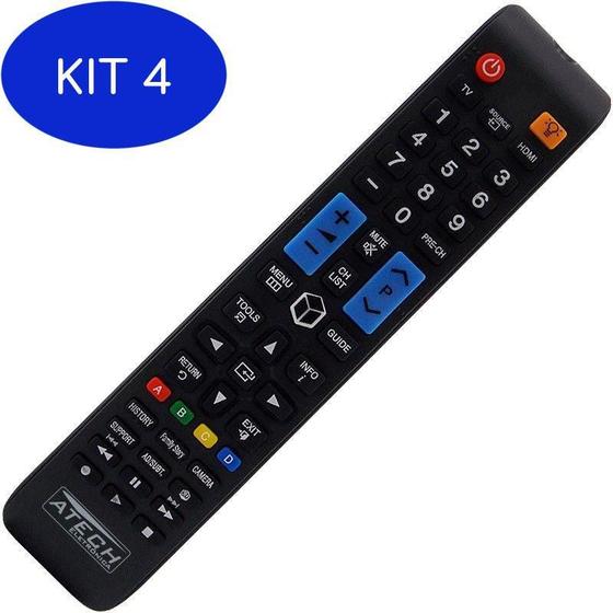 Imagem de Kit 4 Controle Remoto Tv Lcd / Led Samsung Smart Tv