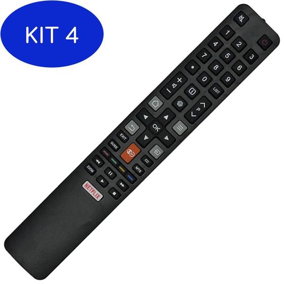 Imagem de Kit 4 Controle Remoto Tv Smart 4K Tcl 49P2Us U55C7006 U65P6046