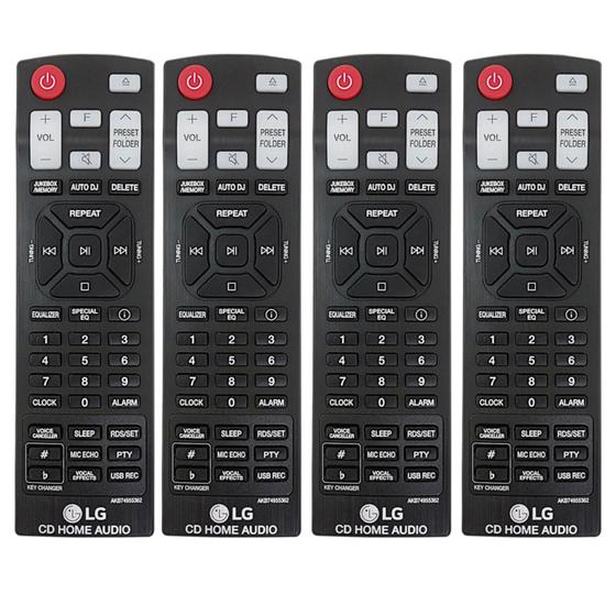 Imagem de Kit 4 Controles Mini System Lg Cl65, Oj98, Ck99 Akb74955362