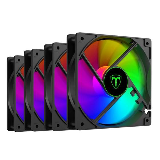 Imagem de Kit 4 Cooler Fan T-dagger RGB T-tgf610 120MM