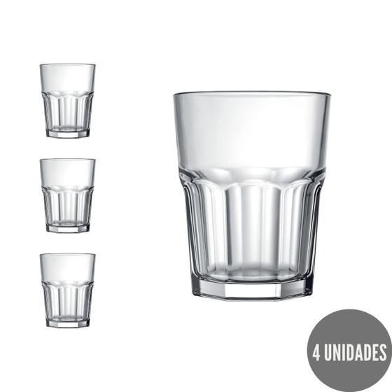 Imagem de Kit 4 Copinhos 60ml Dose Shot Vodka Bebidas Bristol Nadir