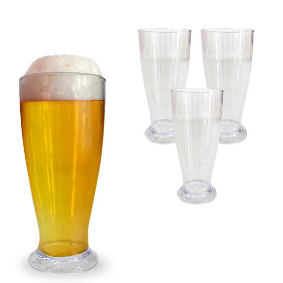 Imagem de Kit 4 Copo Tulipa P/ Chopp Cerveja Acrílico 220ML