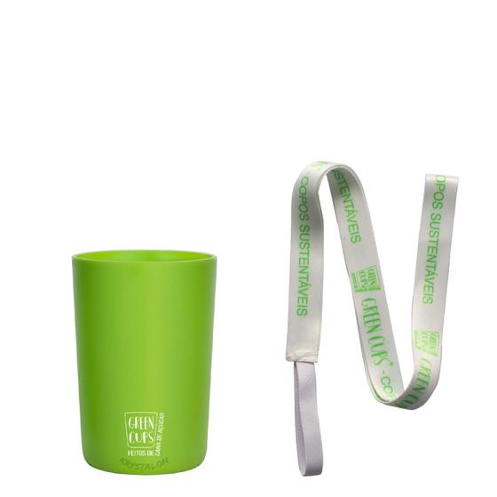 Imagem de Kit 4 Copos Eco Sustentavel 320Ml Com Cordão Green Cups