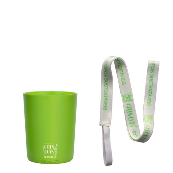 Imagem de Kit 4 Copos Eco Sustentavel Com Cordão 200Ml Green Cups