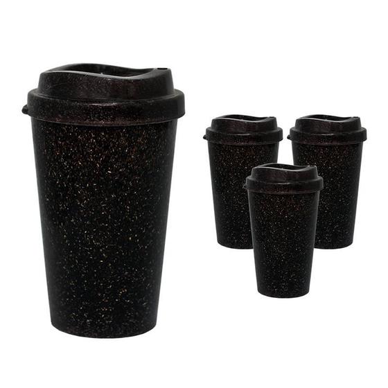 Imagem de Kit 4 Copos Mug Fibra Coco Green 320Ml