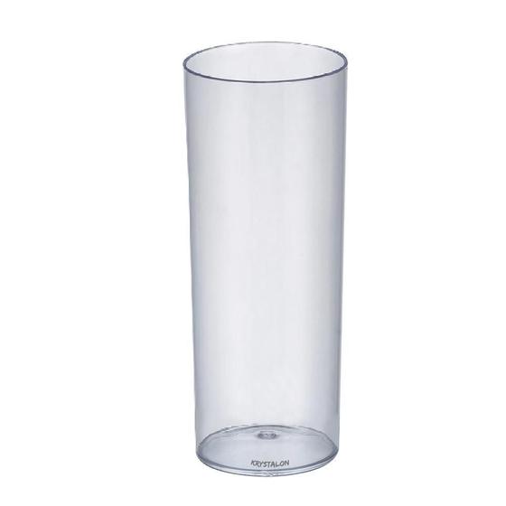 Imagem de Kit 4 Copos Tubo 300 Ml Krystalon Transparente Em Acrílico