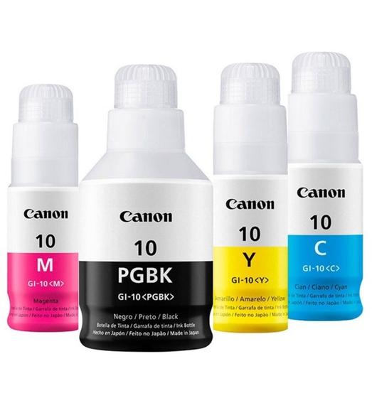 Kit 4 cores de tinta original PARA CAN0N gi10 g6010 g7010 Menor preço em Kit 4 cores de tinta original PARA CAN0N gi10 g6010 g7010