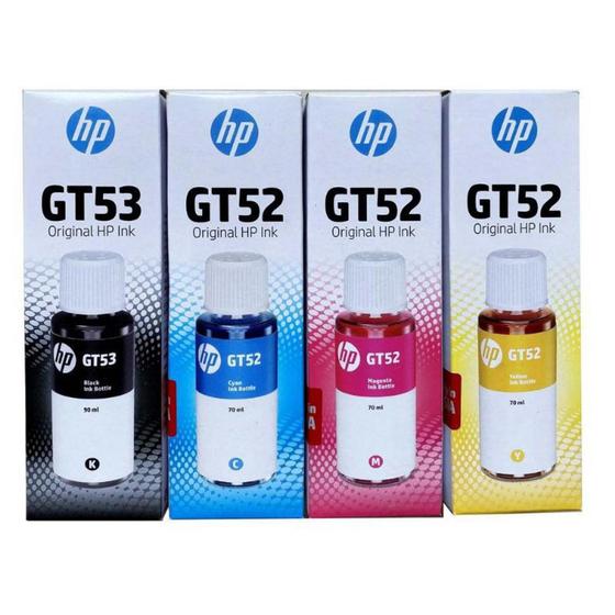 Kit 4 cores refil de tinta original hp gt53 e gt52 Menor preço em Kit 4 cores refil de tinta original hp gt53 e gt52