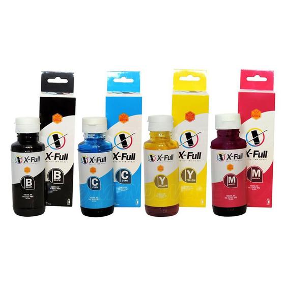 Imagem de Kit 4 Cores Tinta Compatível X-Full impressora GT GT5822 GT5810 GT5820 GT-5822 GT-5810 GT-5820 300ml