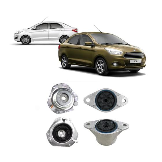 Imagem de Kit 4 Coxim Dianteiro Traseiro Ford Ka + Sedan 2014 Até 2021