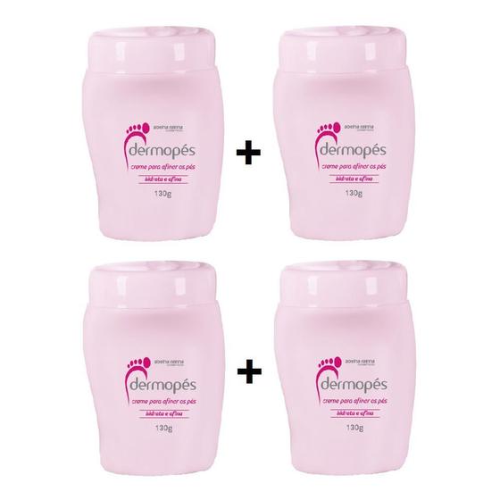 kit 4 Creme Para Afinar Os Pés Hidrata e Afina Dermopés Abelha Rainha 130g AR2074* Menor preço em kit 4 Creme Para Afinar Os Pés Hidrata e Afina Dermopés Abelha Rainha 130g AR2074*