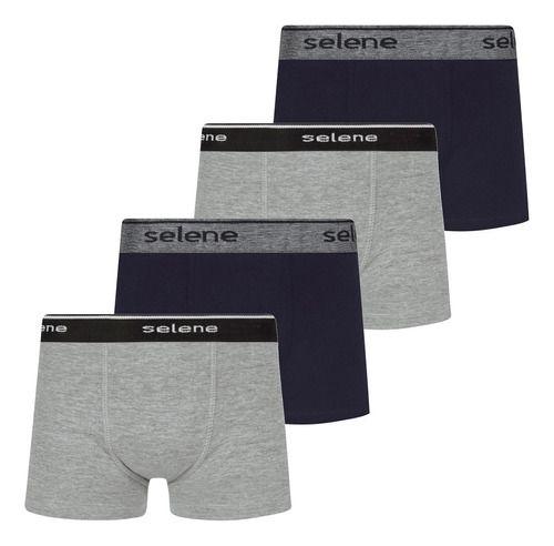 Imagem de Kit 4 Cueca Boxer Box Selene Infantil Kids Algodão Original