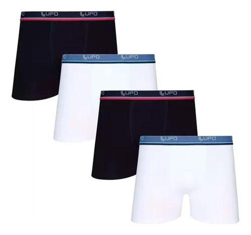 Imagem de Kit 4 Cueca Boxer Lupo Cueca Algodão Elastano Boxer Lupo