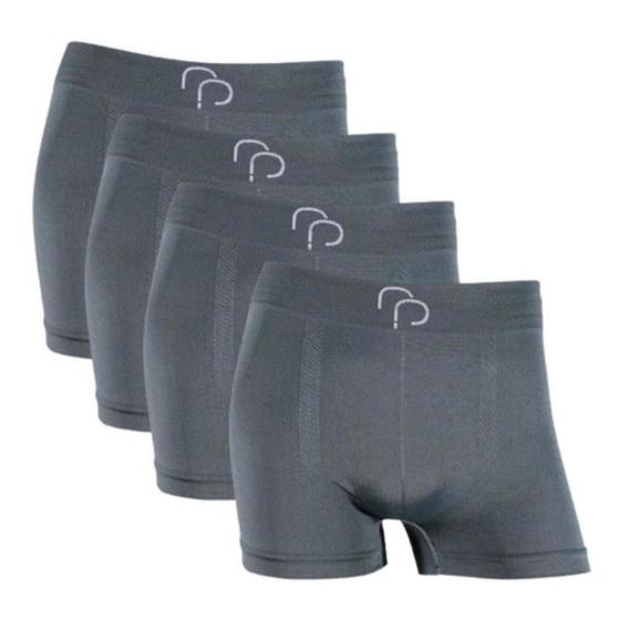 Imagem de Kit 4 Cueca Boxer Masculina Microfibra Confortável Sem Costura