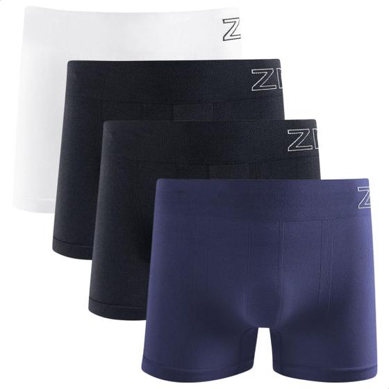 Imagem de Kit 4 Cueca Boxer Masculina Microfibra Sem Costura Zee Rucci Premium