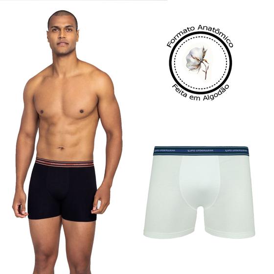 Imagem de Kit 4 Cueca Lupo Original Boxer Algodão Elastano