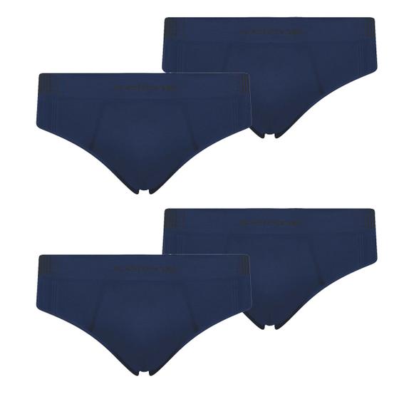 Imagem de Kit 4 Cueca Selene Masculina Slip  sem costura Microfibra