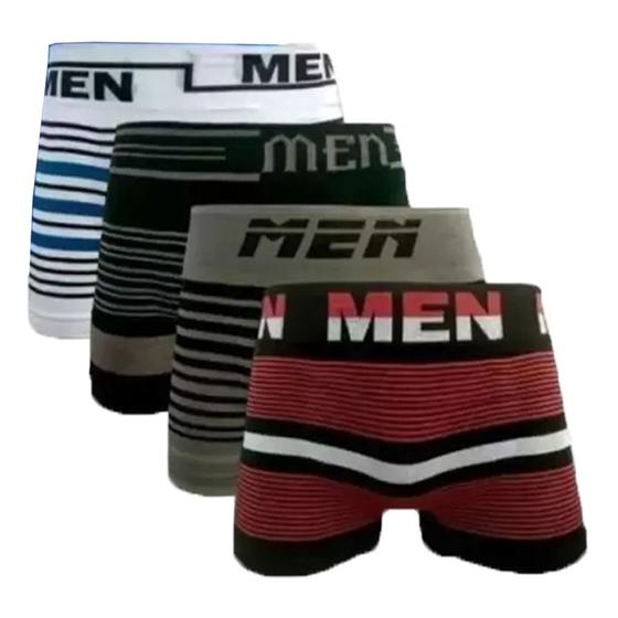 Imagem de Kit 4 Cuecas Box Boxer Originais Men Sem Costura