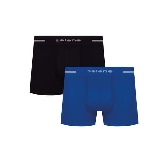 Imagem de Kit 4 Cuecas Boxer Box Selene Em Microfibra Sem Costura Masculina 