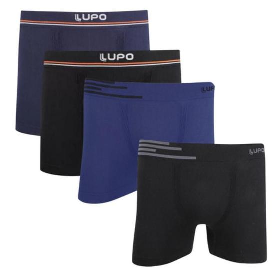 Imagem de Kit 4 Cuecas Boxer Masculina Lupo 436 Original Microfibra Premium 